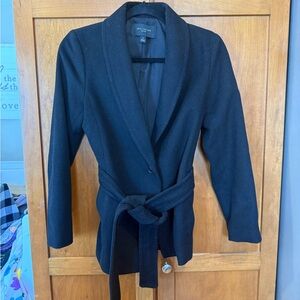 Ann Taylor Women's Black Belted Blazer